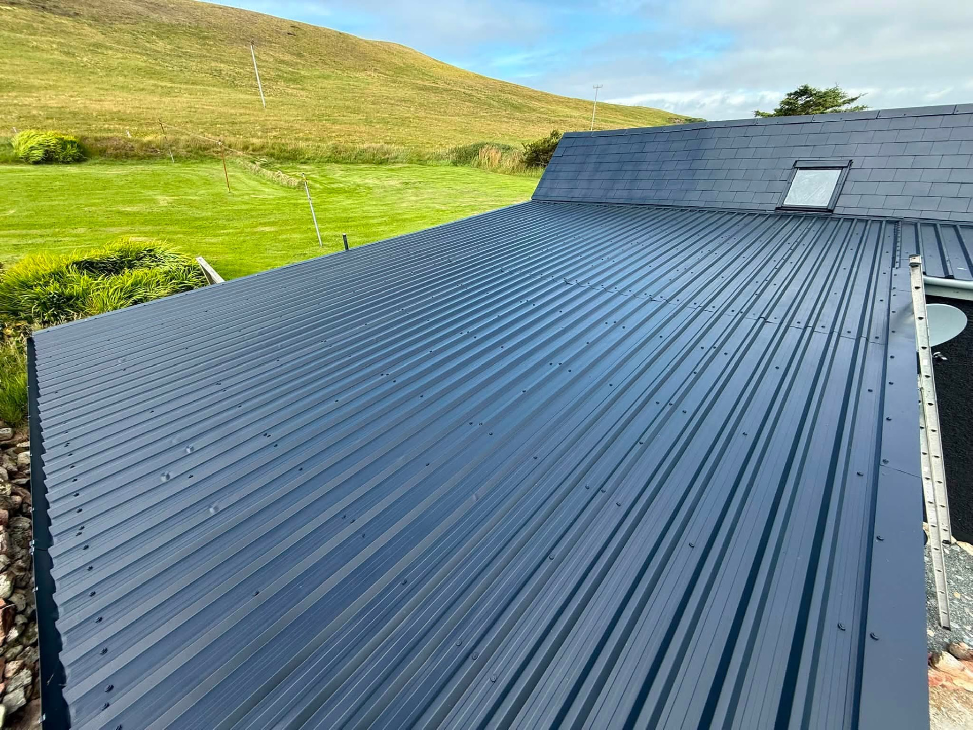 Roof coating in Shetland by Arthur & Simpson: after completion