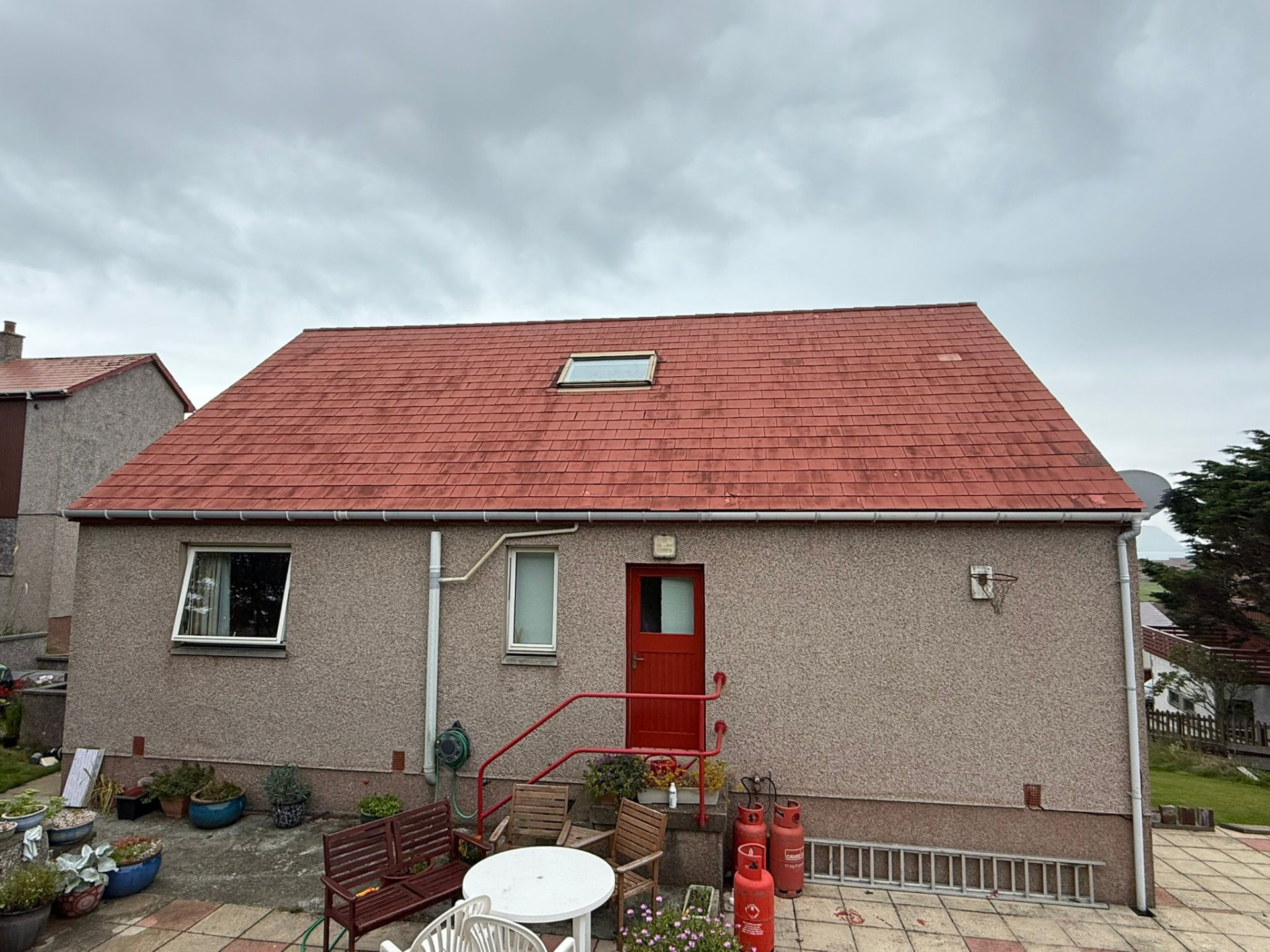 Roof coating in Shetland by Arthur & Simpson: before the work started