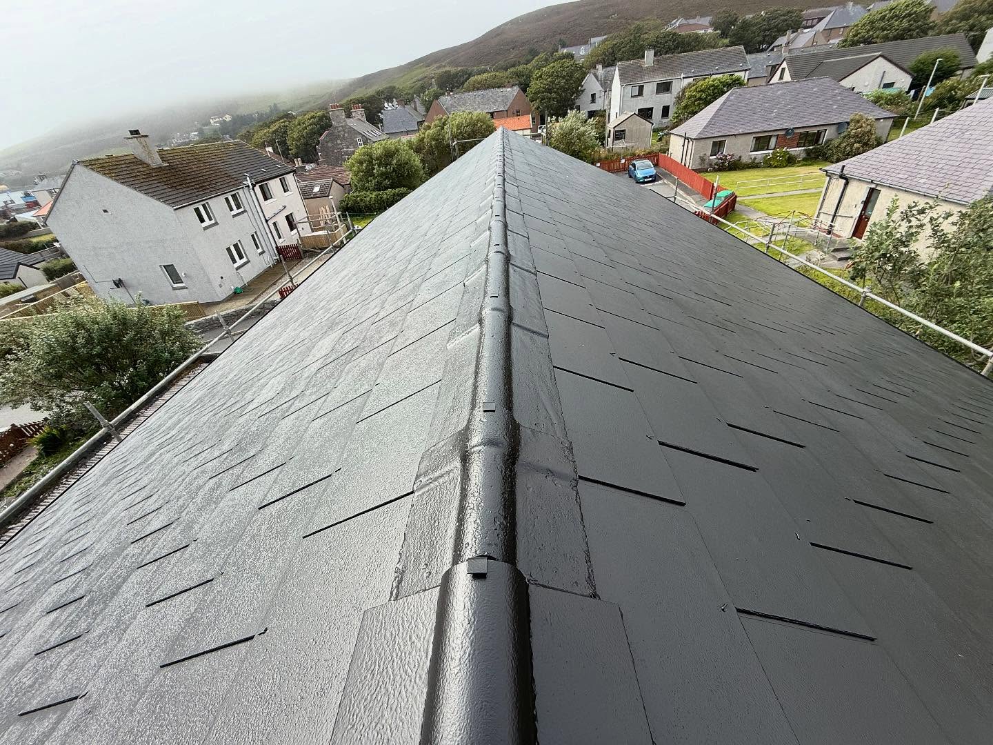 Roof coating in Shetland by Arthur & Simpson: after completion
