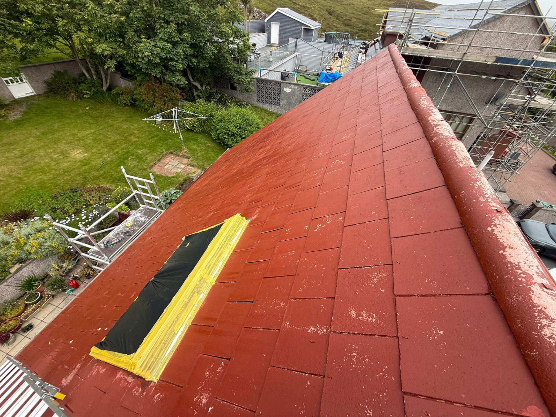 Roof coating in Shetland by Arthur & Simpson: work in progress