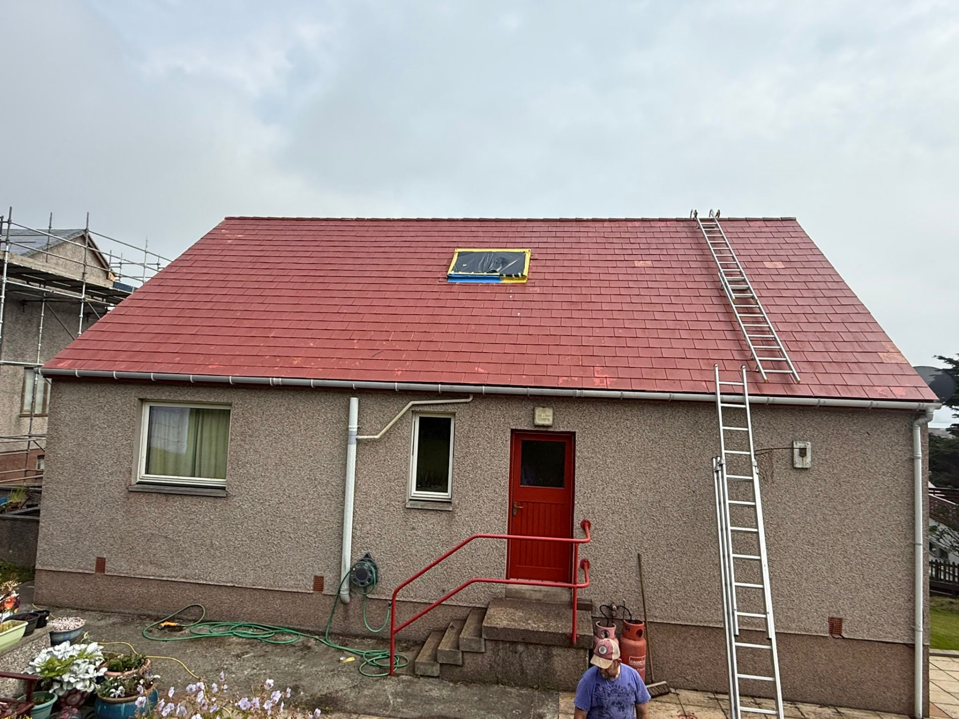 Roof coating in Shetland by Arthur & Simpson: before the work started