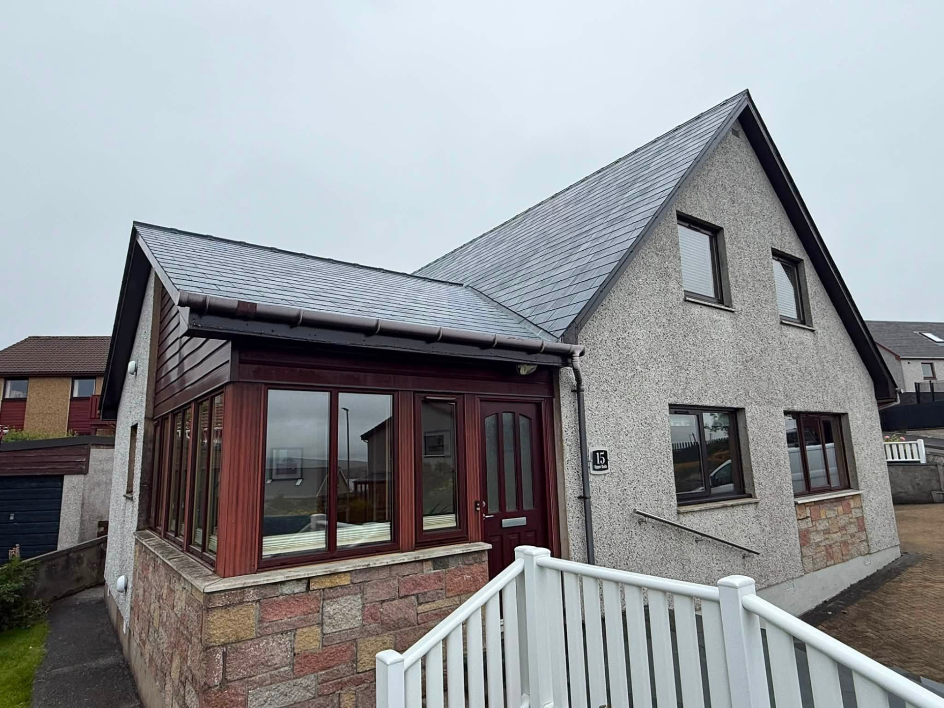 Roof coating in Shetland by Arthur & Simpson: after completion