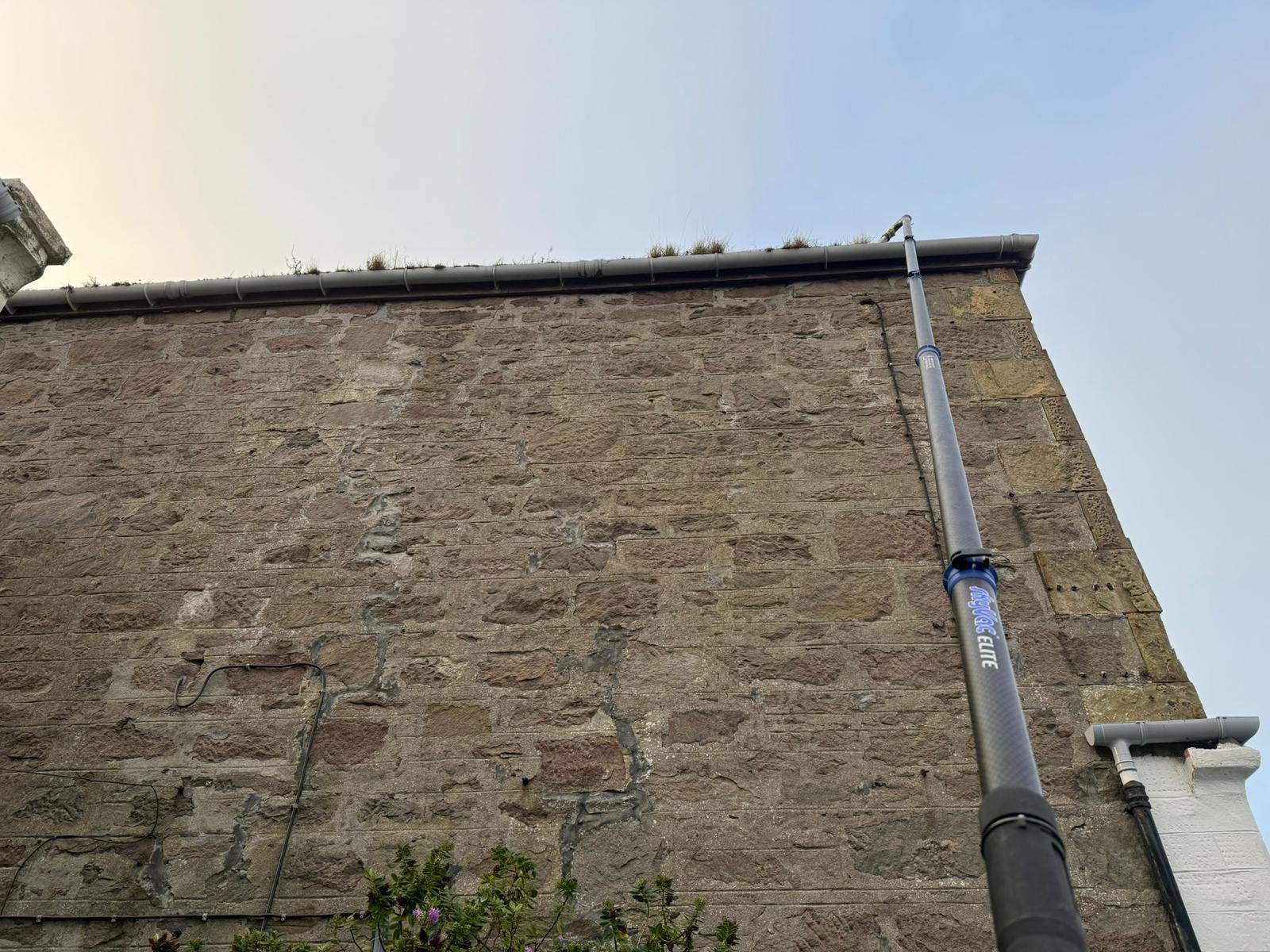 Gutter cleaning in Shetland by Arthur & Simpson: before the work started