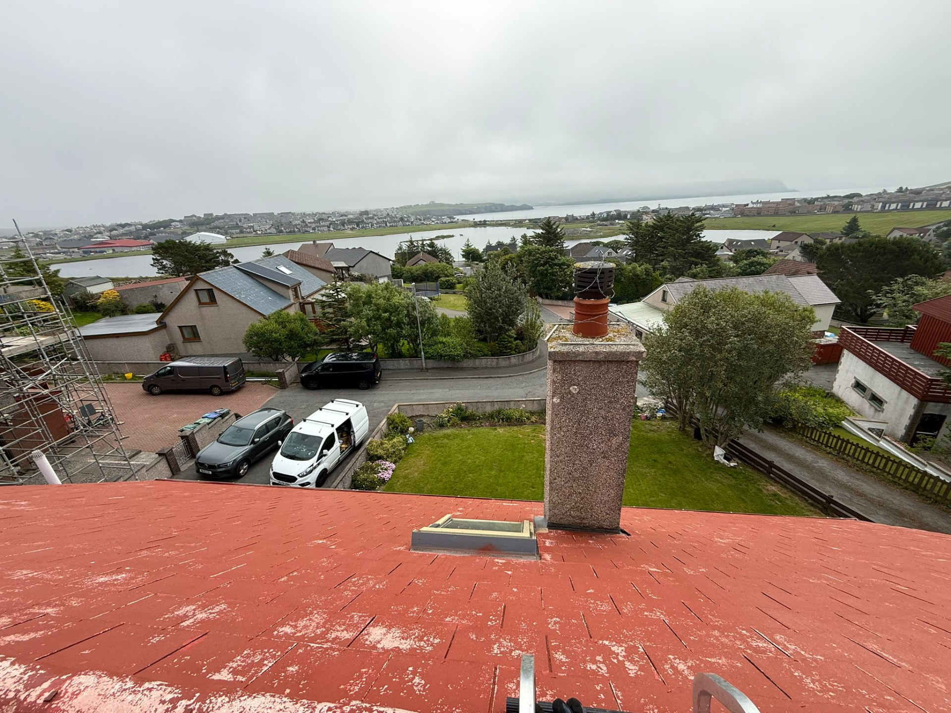 Roof coating in Shetland by Arthur & Simpson: before the work started