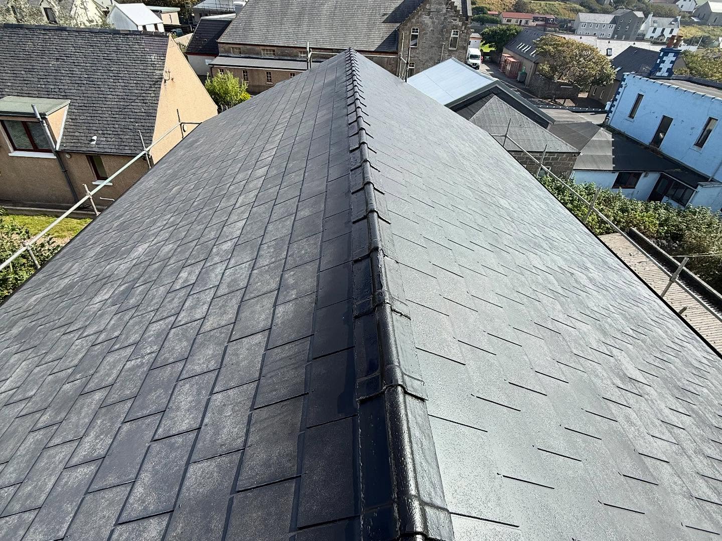 Roof coating in Shetland by Arthur & Simpson: after completion