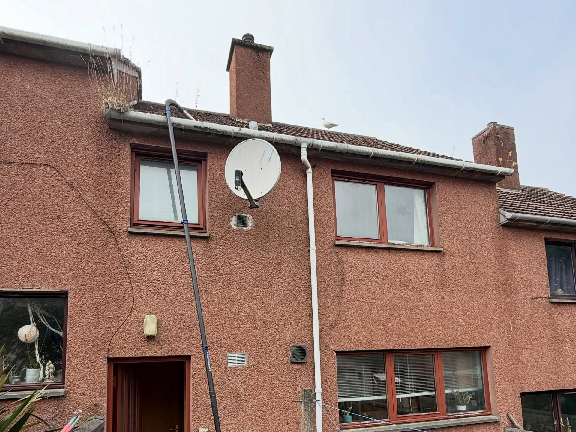 Gutter cleaning in Shetland by Arthur & Simpson: work in progress