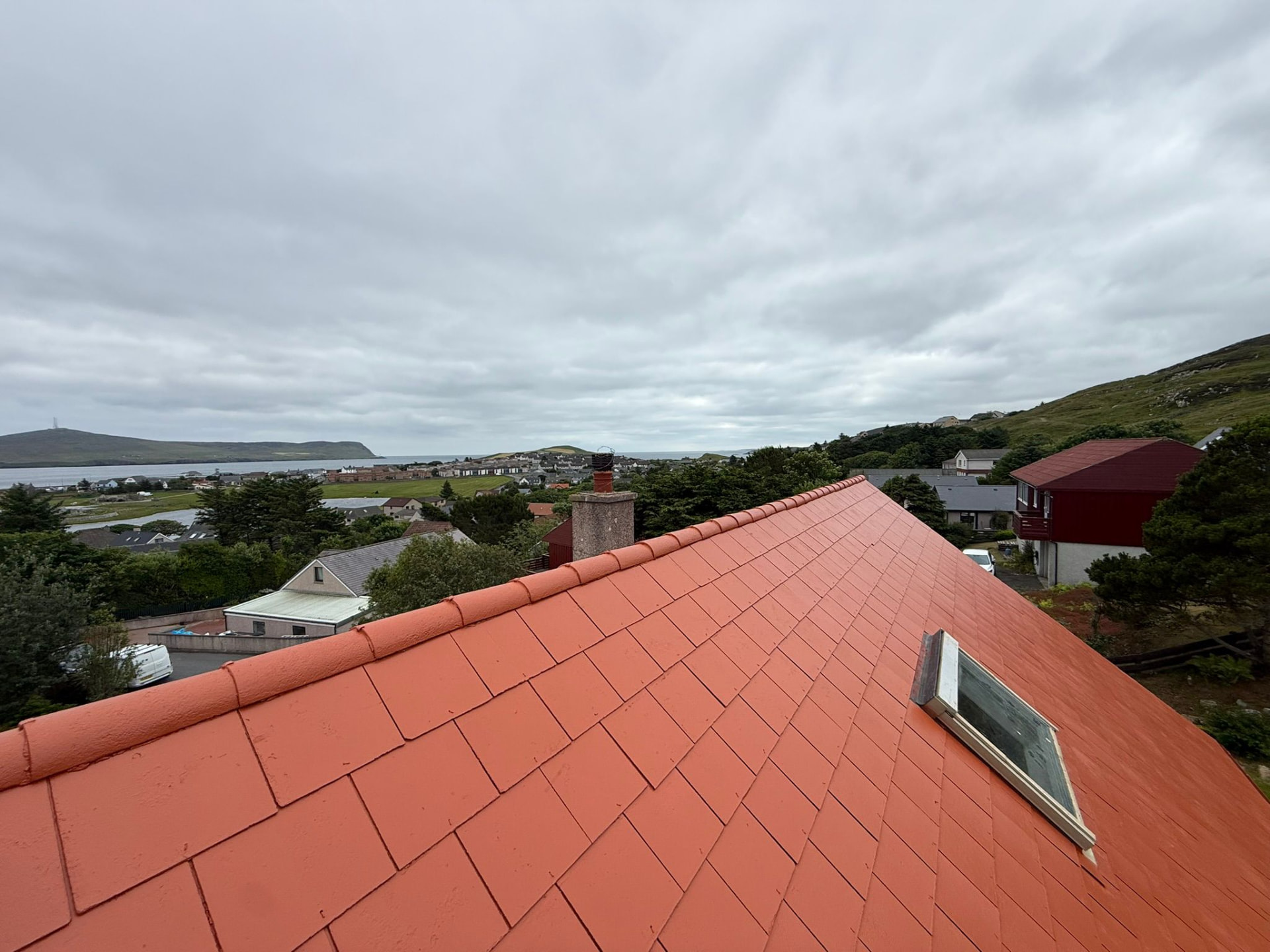 Roof coating in Shetland by Arthur & Simpson: after completion