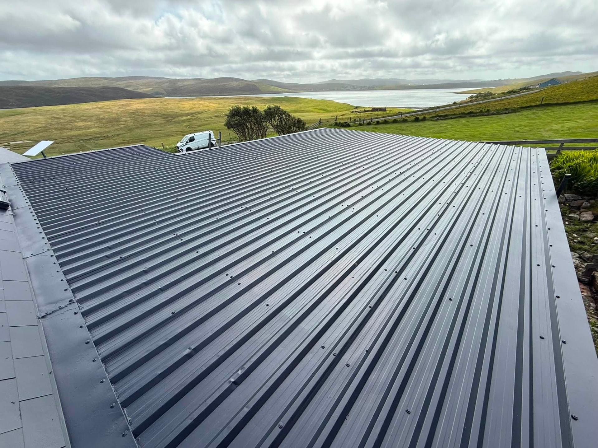 Roof coating in Shetland by Arthur & Simpson: after completion