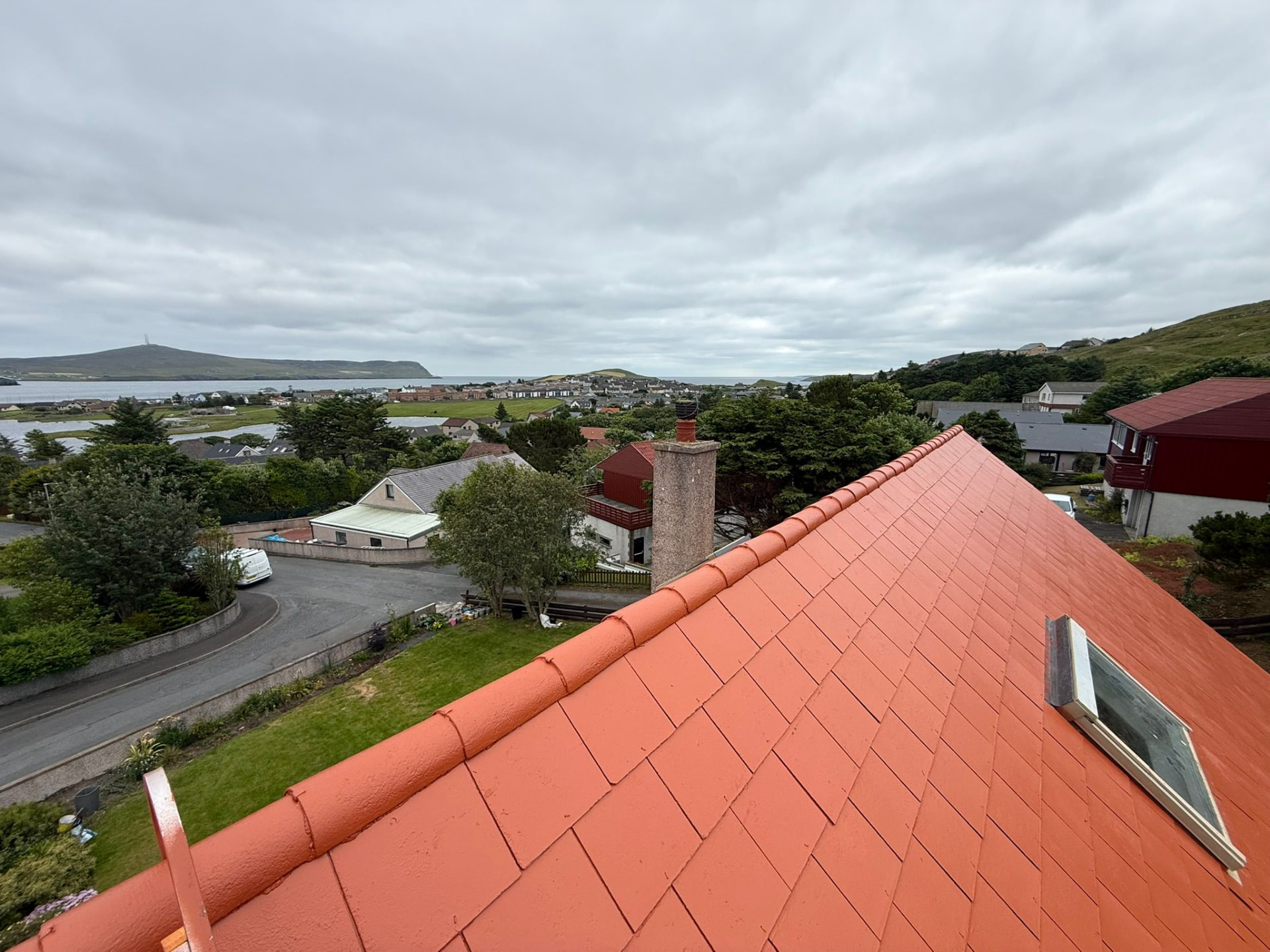 Roof coating in Shetland by Arthur & Simpson: after completion