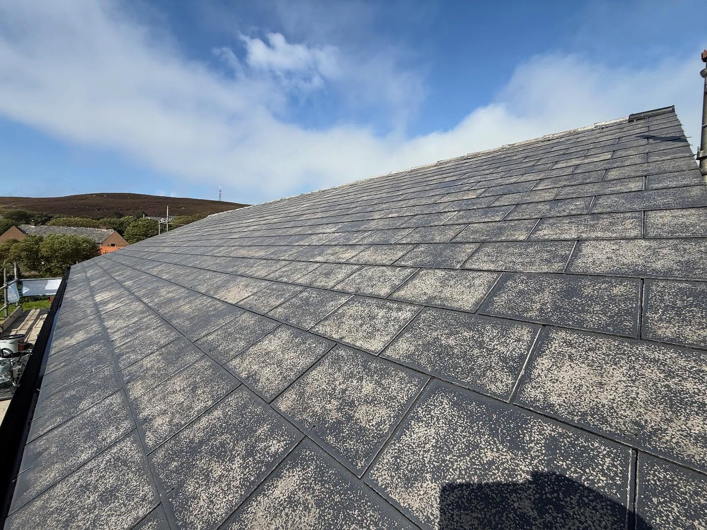 Roof cleaning in Shetland by Arthur & Simpson: before the work started