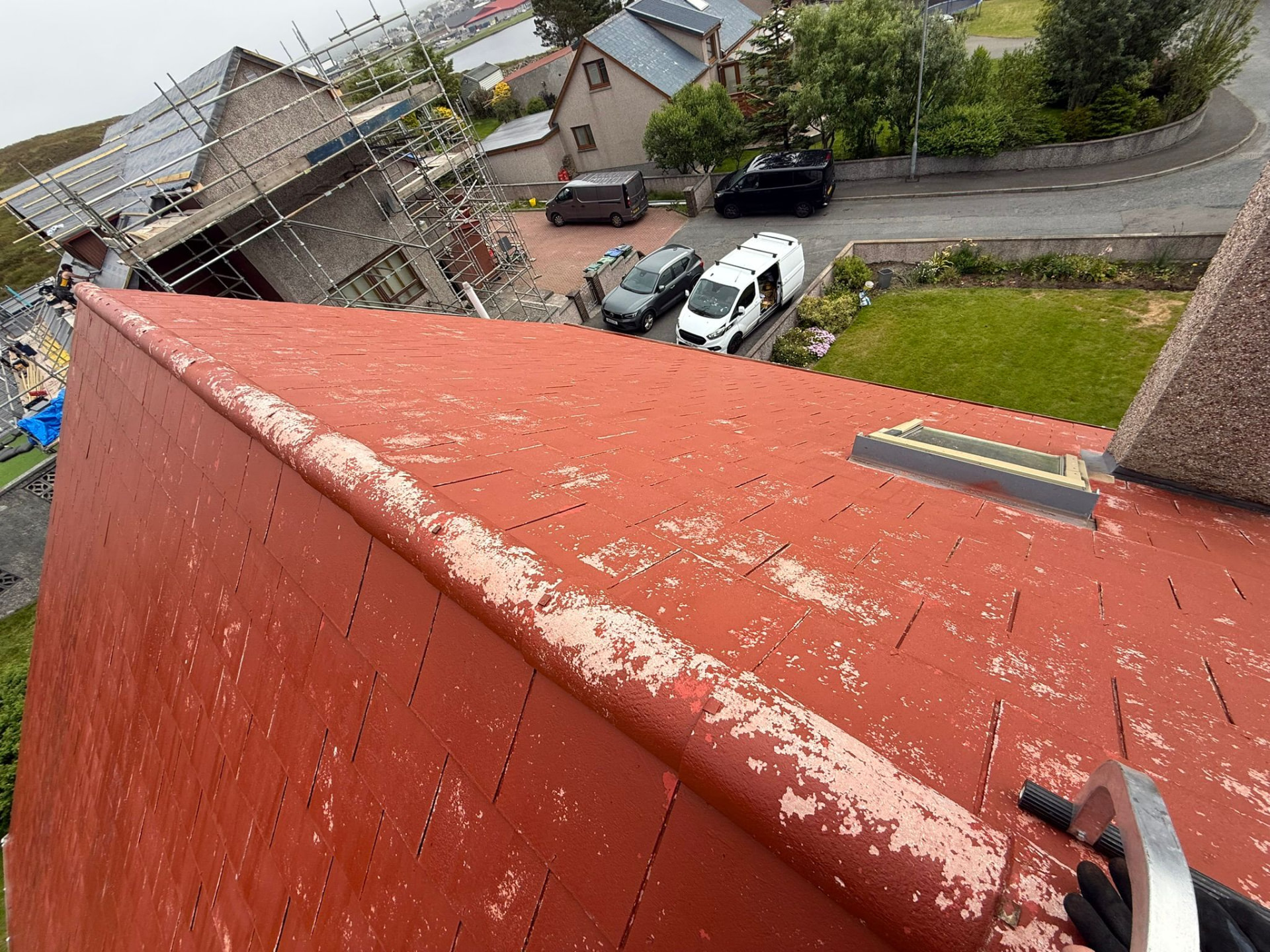Roof coating in Shetland by Arthur & Simpson: before the work started