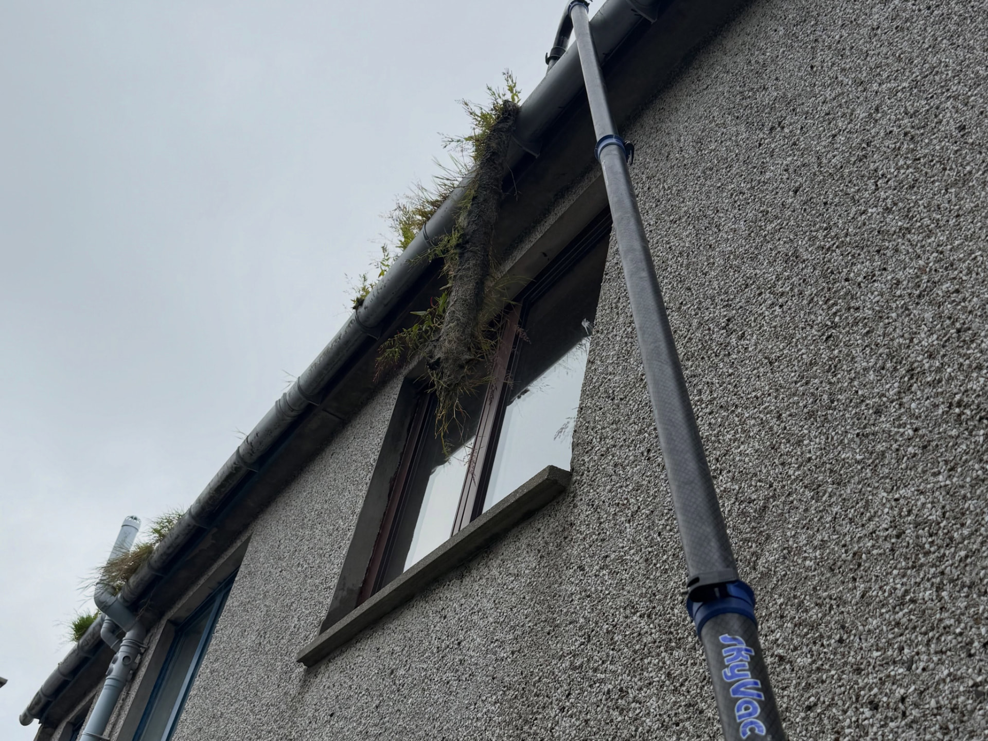 Gutter cleaning in Shetland by Arthur & Simpson: work in progress