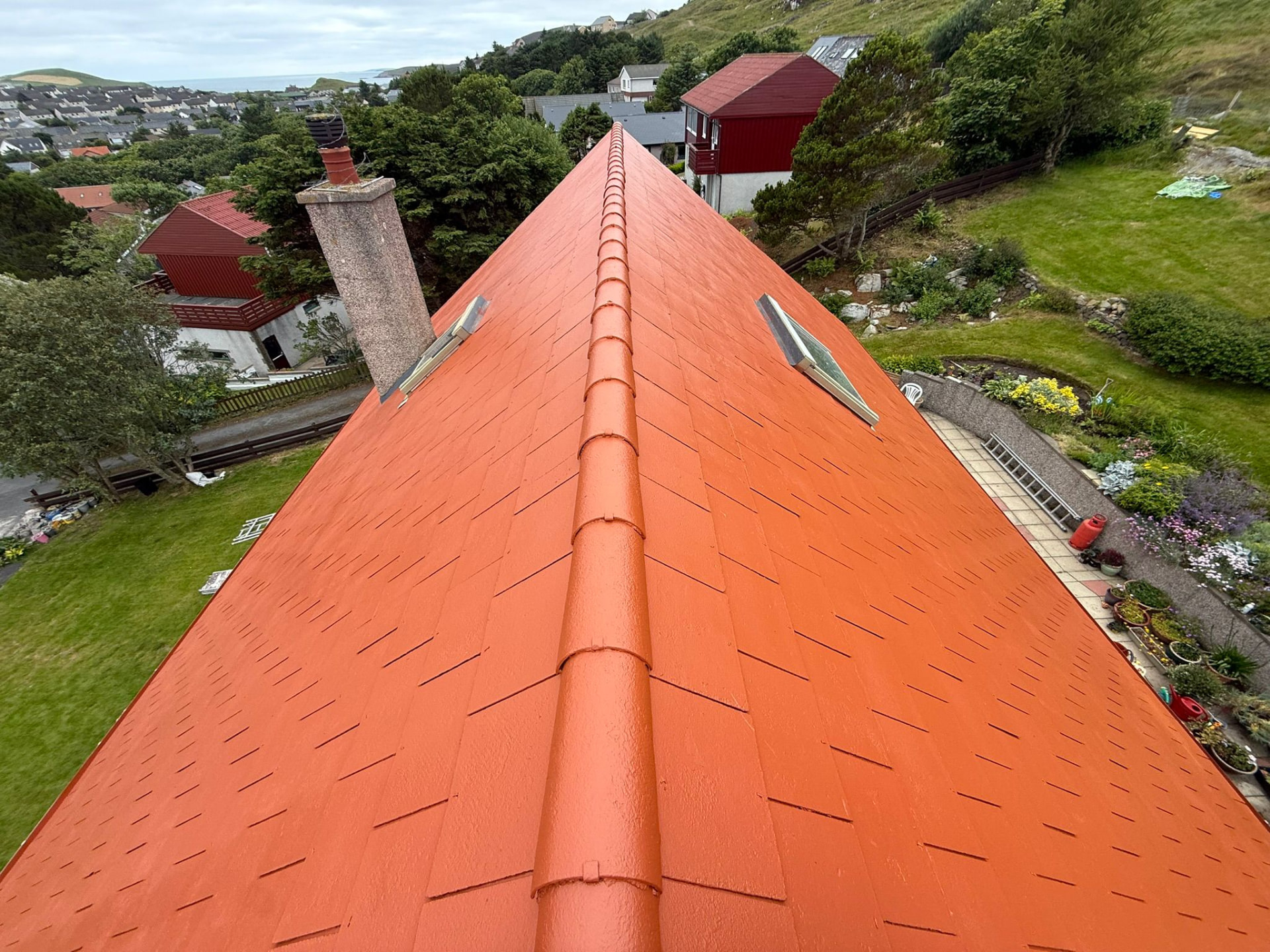 Roof coating in Shetland by Arthur & Simpson: after completion