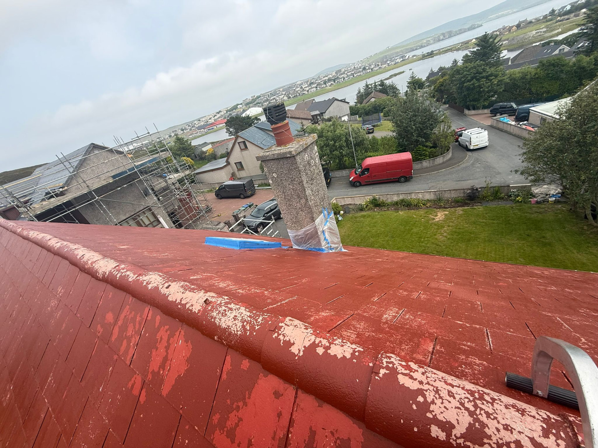 Roof coating in Shetland by Arthur & Simpson: before the work started