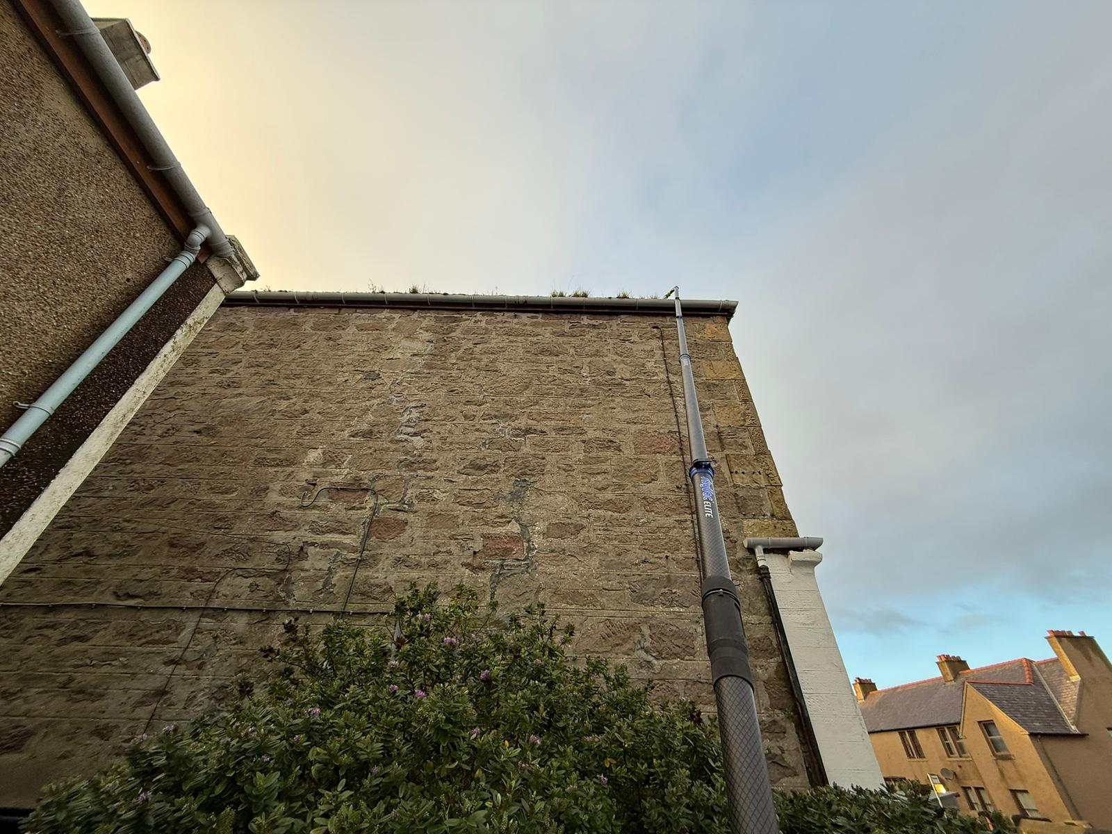 Gutter cleaning in Shetland by Arthur & Simpson: before the work started