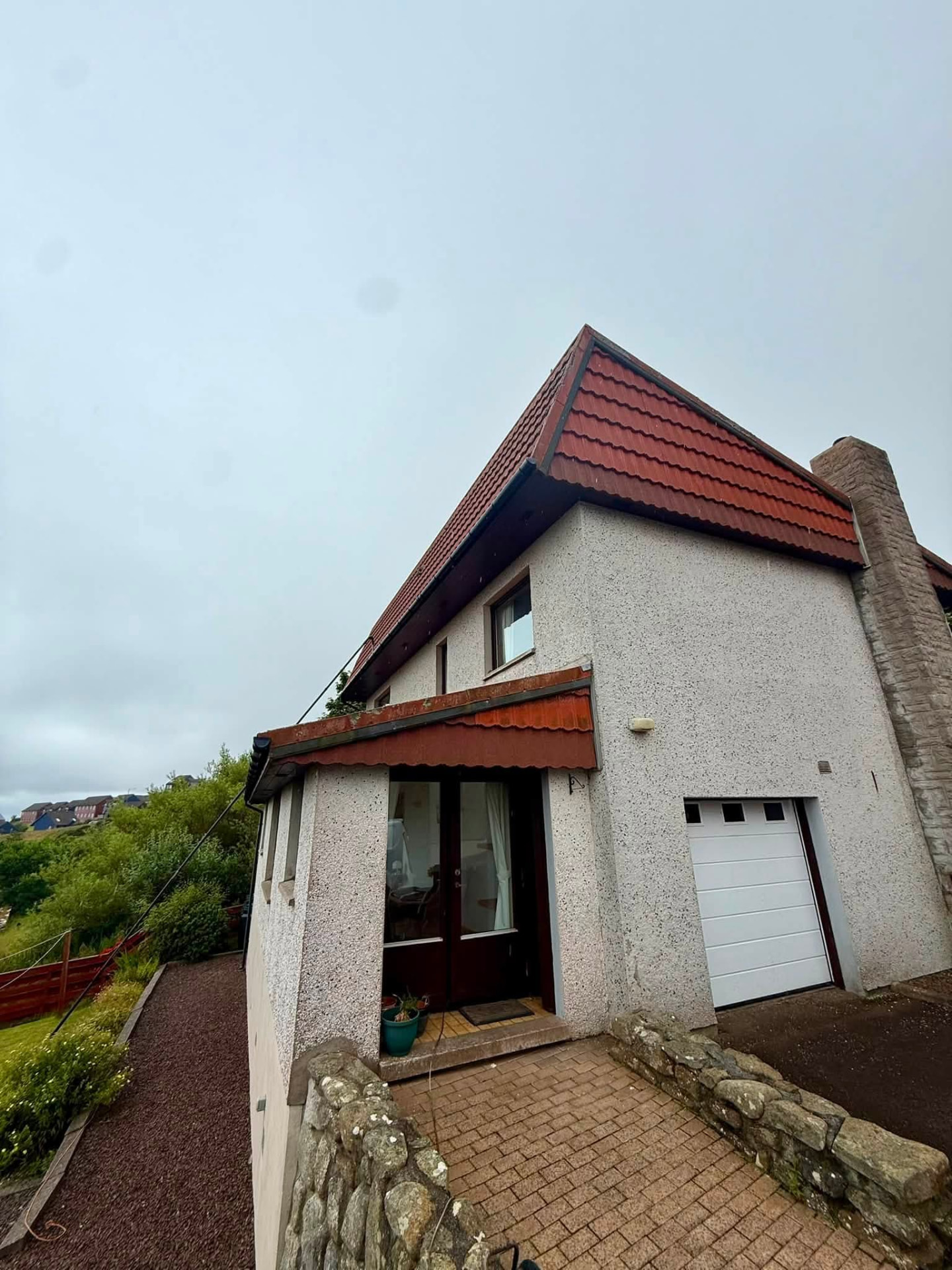 Gutter cleaning in Shetland by Arthur & Simpson: before the work started
