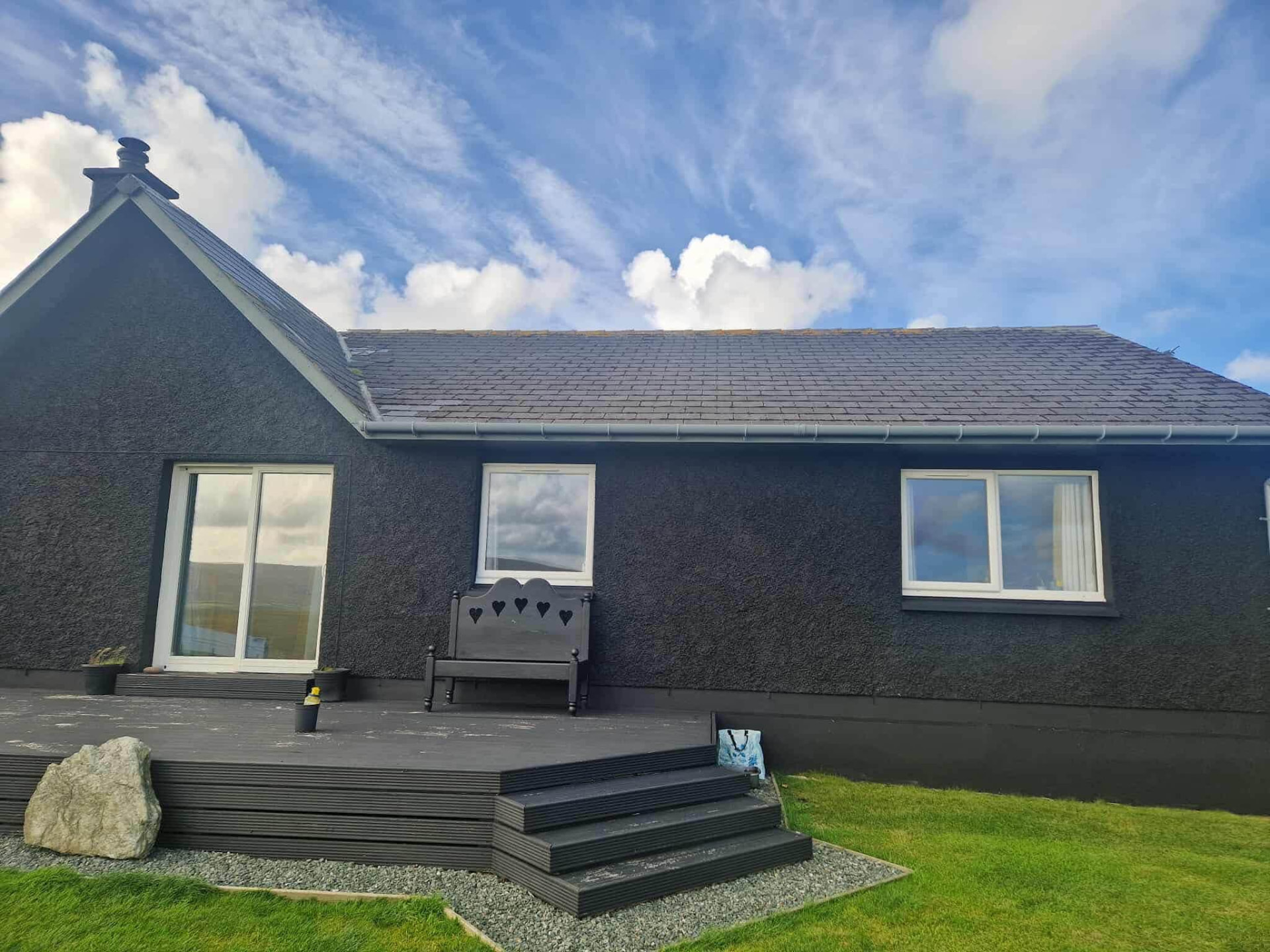 Roof coating in Shetland by Arthur & Simpson: work in progress