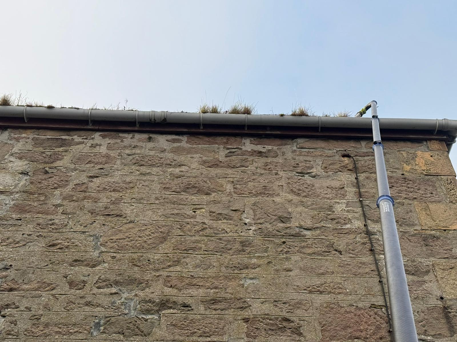 Gutter cleaning in Shetland by Arthur & Simpson: before the work started